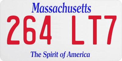MA license plate 264LT7