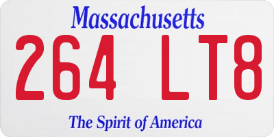 MA license plate 264LT8