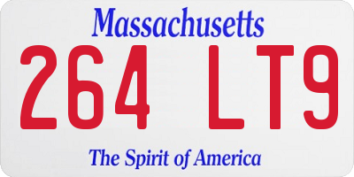 MA license plate 264LT9