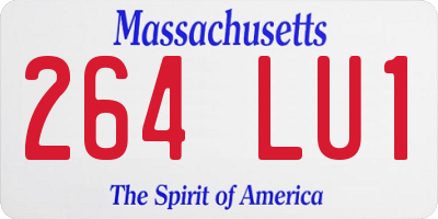 MA license plate 264LU1