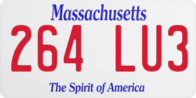 MA license plate 264LU3