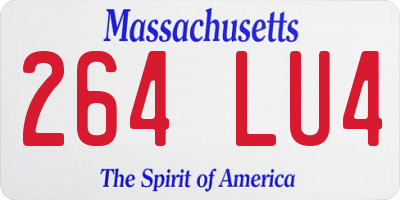 MA license plate 264LU4