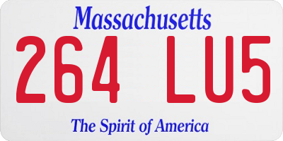 MA license plate 264LU5
