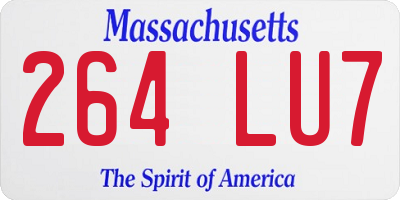 MA license plate 264LU7