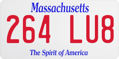 MA license plate 264LU8
