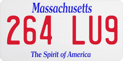 MA license plate 264LU9