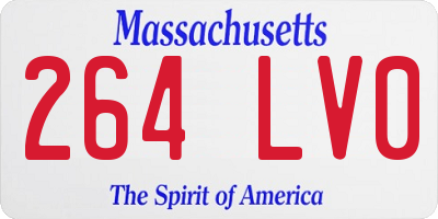 MA license plate 264LV0