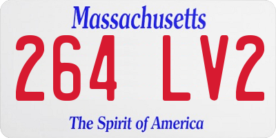 MA license plate 264LV2