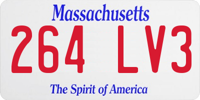MA license plate 264LV3