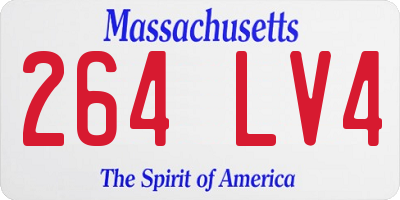 MA license plate 264LV4