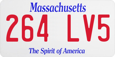 MA license plate 264LV5