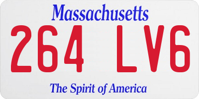 MA license plate 264LV6
