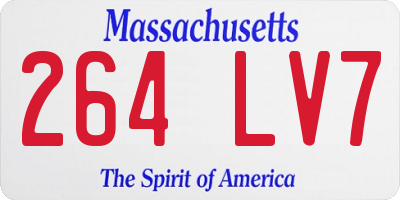 MA license plate 264LV7