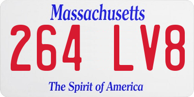 MA license plate 264LV8