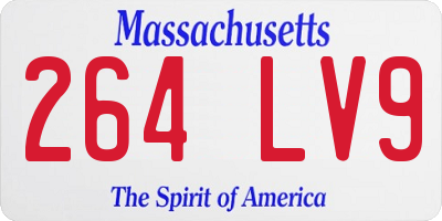 MA license plate 264LV9
