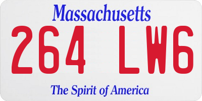 MA license plate 264LW6