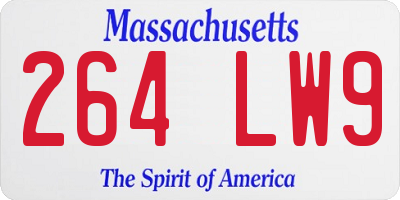 MA license plate 264LW9