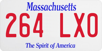 MA license plate 264LX0