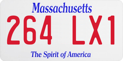 MA license plate 264LX1
