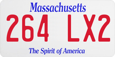 MA license plate 264LX2