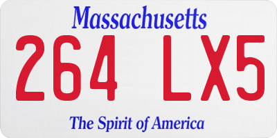 MA license plate 264LX5