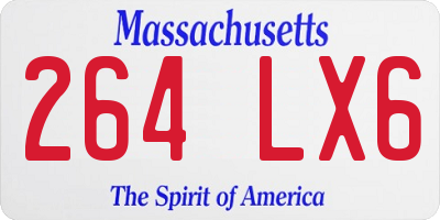 MA license plate 264LX6