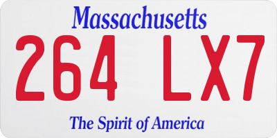 MA license plate 264LX7