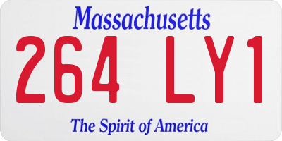 MA license plate 264LY1