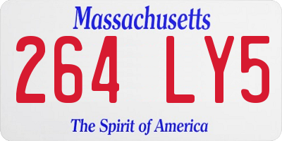MA license plate 264LY5