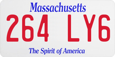 MA license plate 264LY6
