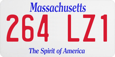 MA license plate 264LZ1