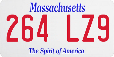 MA license plate 264LZ9