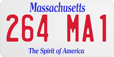 MA license plate 264MA1