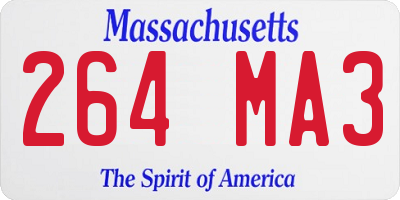 MA license plate 264MA3