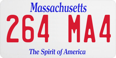 MA license plate 264MA4
