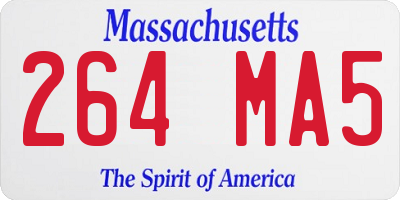 MA license plate 264MA5