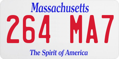 MA license plate 264MA7