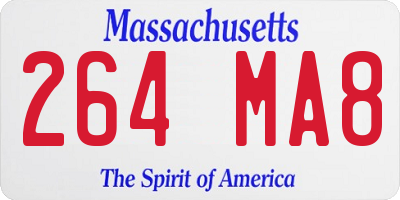 MA license plate 264MA8