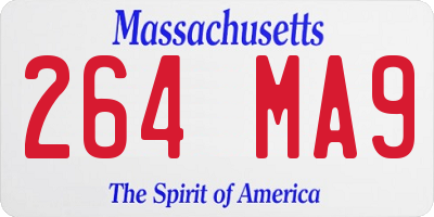 MA license plate 264MA9