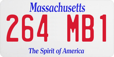 MA license plate 264MB1