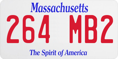 MA license plate 264MB2