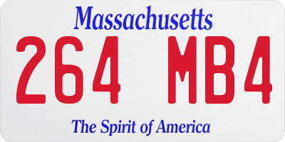 MA license plate 264MB4