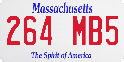 MA license plate 264MB5