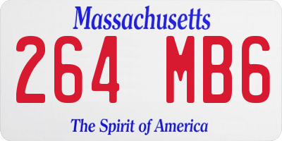 MA license plate 264MB6