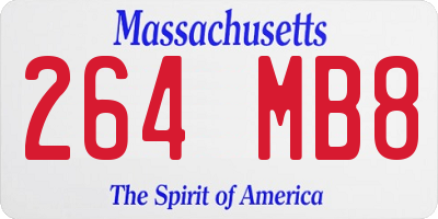 MA license plate 264MB8