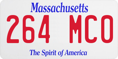 MA license plate 264MC0