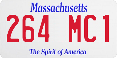 MA license plate 264MC1