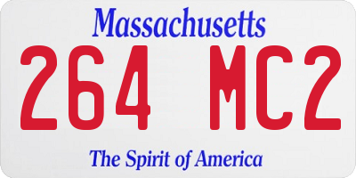 MA license plate 264MC2