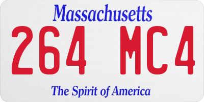 MA license plate 264MC4
