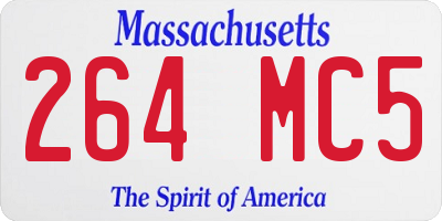 MA license plate 264MC5